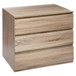 Commode 3 tiroirs chêne bois naturel