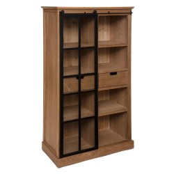 Bibliothèque 2 tiroirs en bois