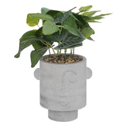 Plante artificielle pot en ciment H.26 cm