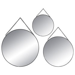 Set de 3 miroirs ronds D.20/24/D29 cm