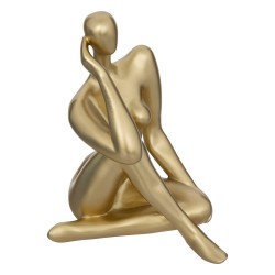 Statuette femme en résine H.25 cm doré