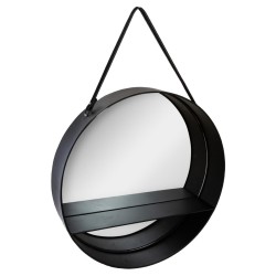 Miroir étagère D.55 cm en métal