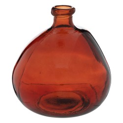 Vase D.20 cm en verre recyclé - ambre